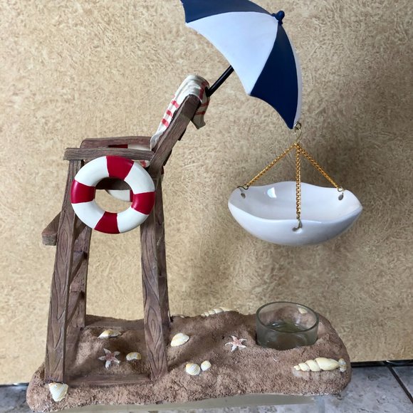 Yankee Candle Wax Tart Warmer Burner Beach Life Guard Stand NWT New - Picture 2 of 7